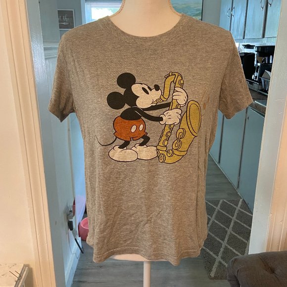 Uniqlo Tops Uniqlo Disney Mickey Mouse Saxophone Tshirt Poshmark